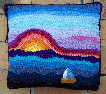 Crochet Summer Cushion Outside3